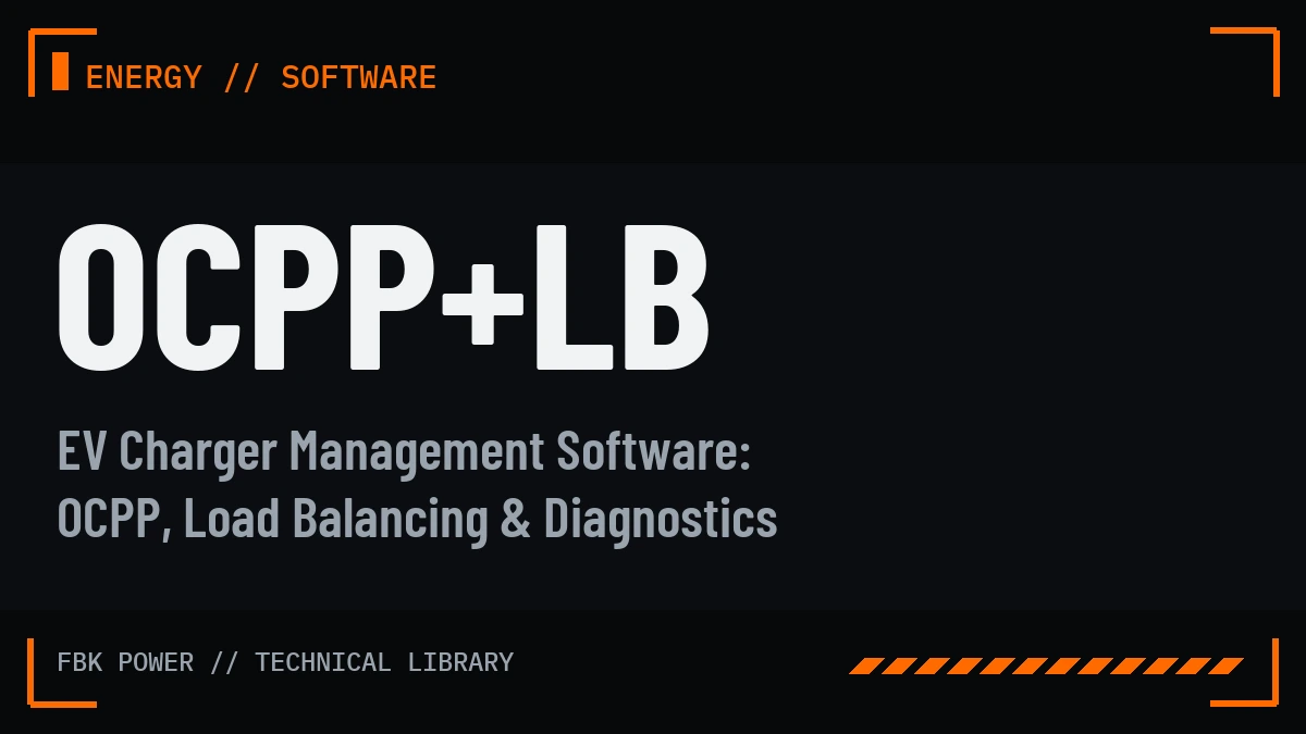 EV Charger Management Software: OCPP, Load Balancing, and Diagnostics