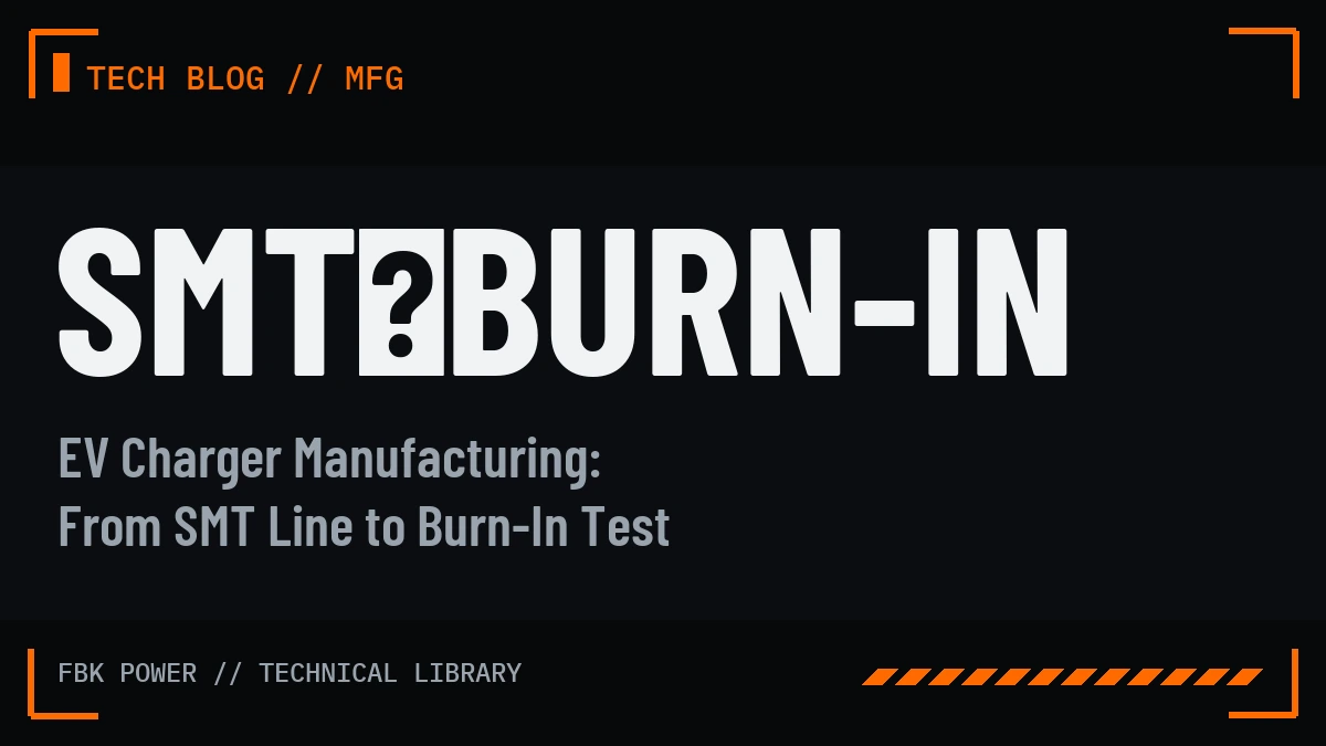EV Charger Manufacturing: From SMT Line to Burn-In Test