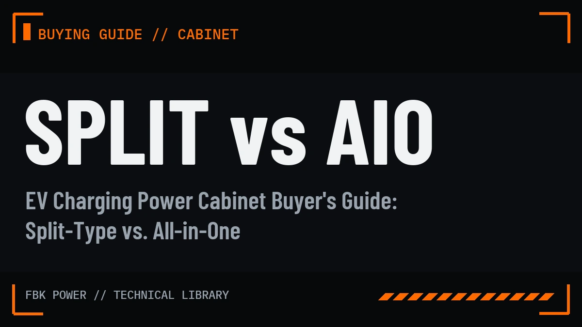 EV Charging Power Cabinet Buyer's Guide: Split-Type vs. All-in-One